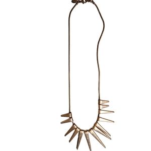 Vintage midevil style rose gold  bib necklace